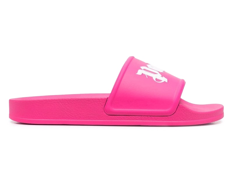 Palm Angels Pool Slides Fuschia White (Women's)