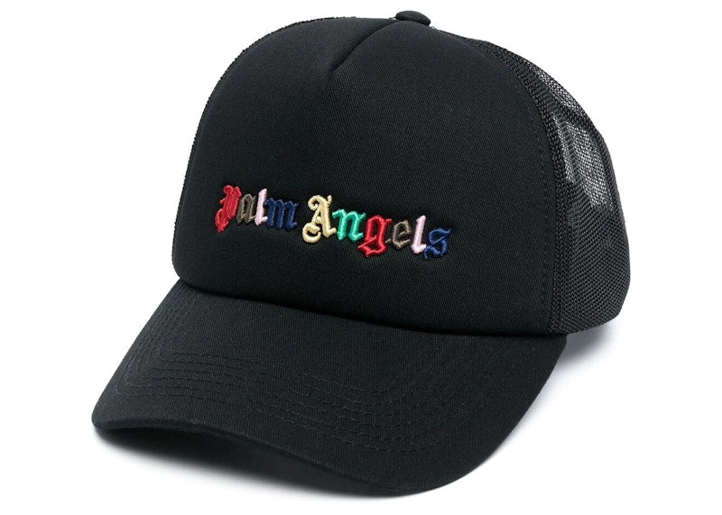 Palm Angels Rainbow-Logo Baseball Cap Black