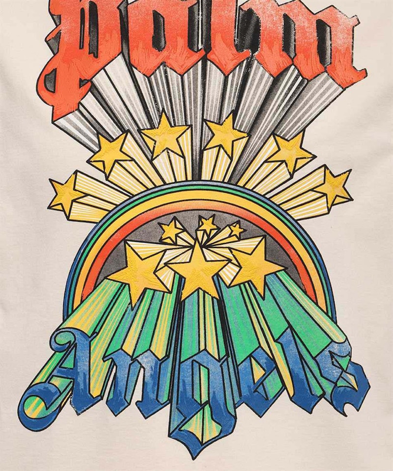 Palm Angels Rainbow Stars T-Shirt White