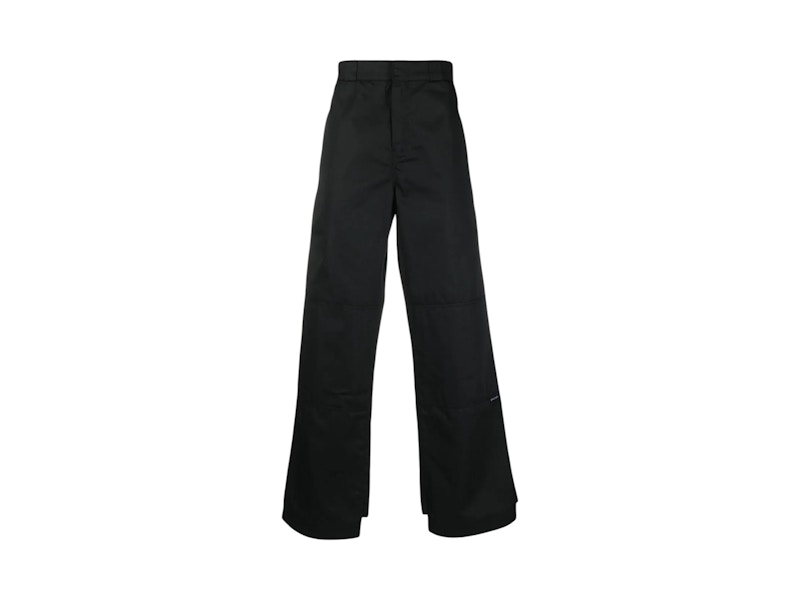 Palm Angels Reversed Waistband Chino Flare Pant Black