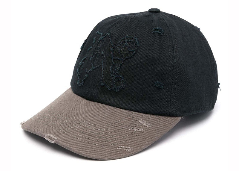Palm Angels Ripped PA Monogram Cap Anthracite