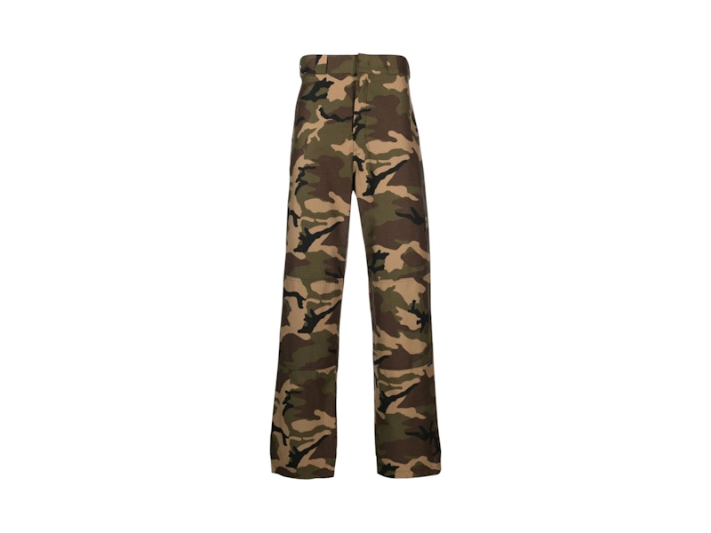 Palm Angels Sartorial Waistband Camo Workpants Green