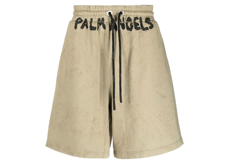Palm Angels Seasonal Logo Sweatshorts Military/Black