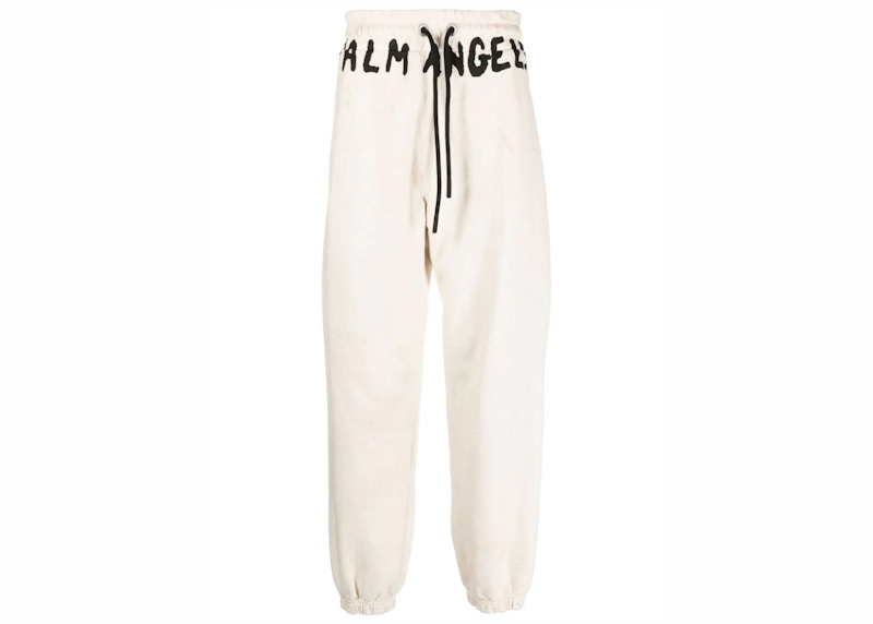 Palm Angels Seasonal Logo Vintage Sweatpants White/Black