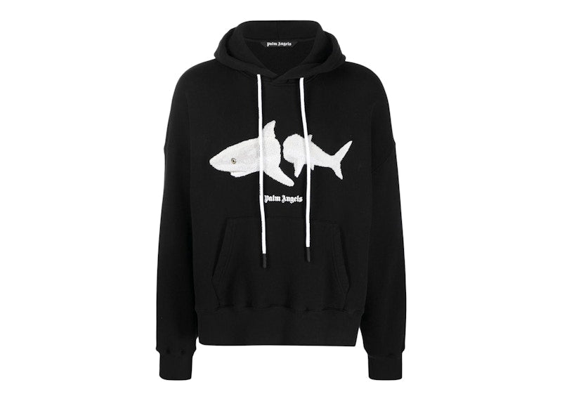 Palm Angels Shark Hoodie Black/White
