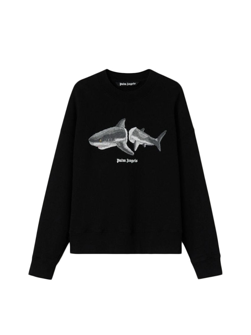 Palm Angels Shark Sweatshirt Black/White