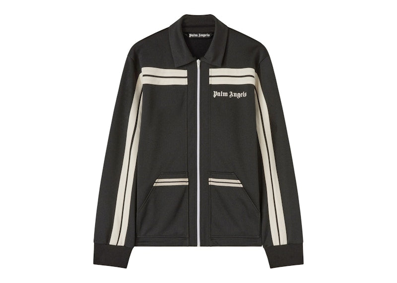Palm Angels Shirt Collar Track Jacket Black/Off White
