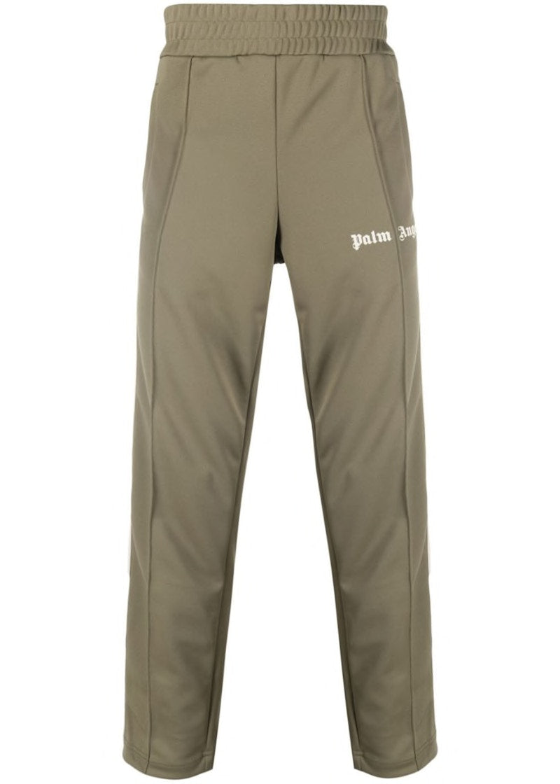 Palm Angels Side Stripe Slim Fit Track Pants Military Off White