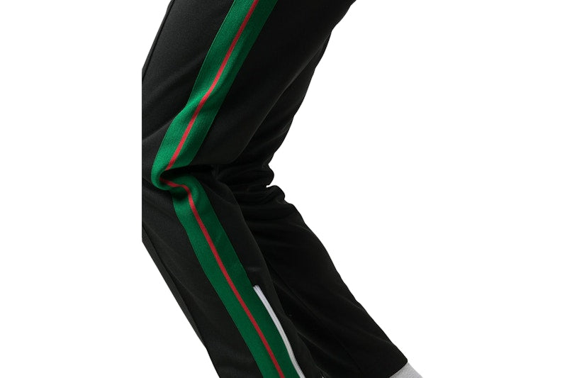Palm Angels Side Stripe Track Slim Fit Pants Black/Red/Green
