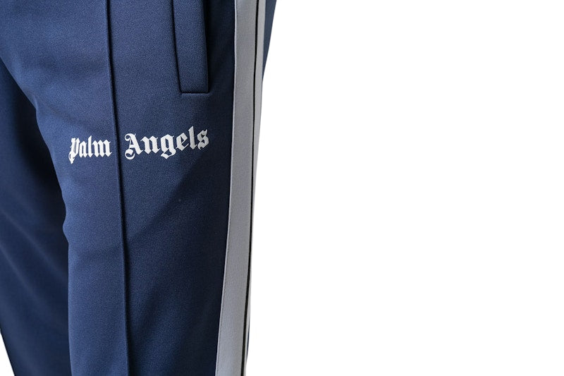 Palm Angels Side Stripe Track Pants Blue/White