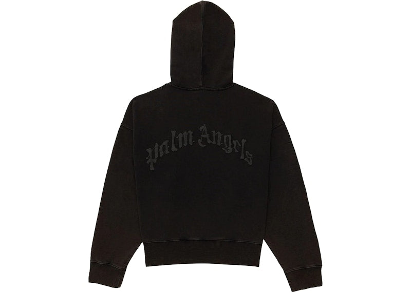 Palm Angels Skeleton Print Hoodie Black/Black