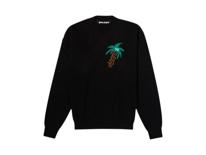 Palm Angels Sketchy Intarsia Sweater Black