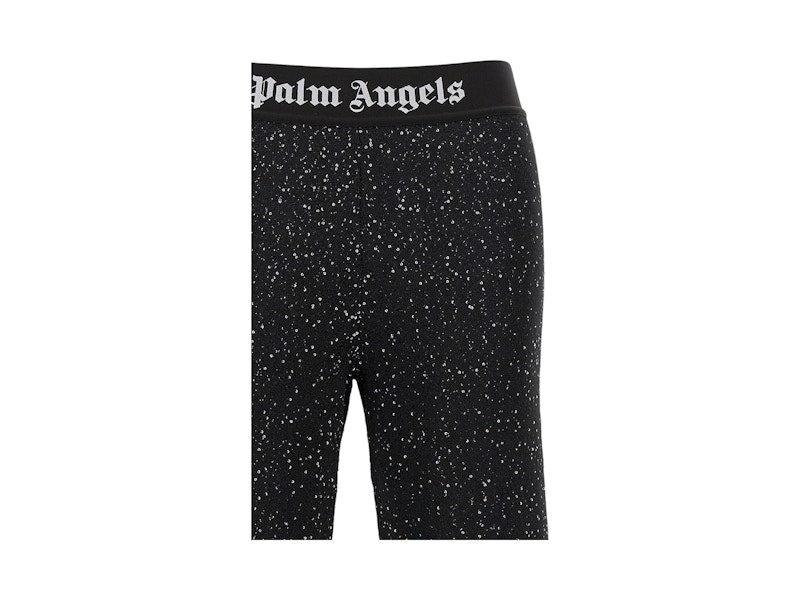 Palm Angels Soiree Knit Logo Pants Black