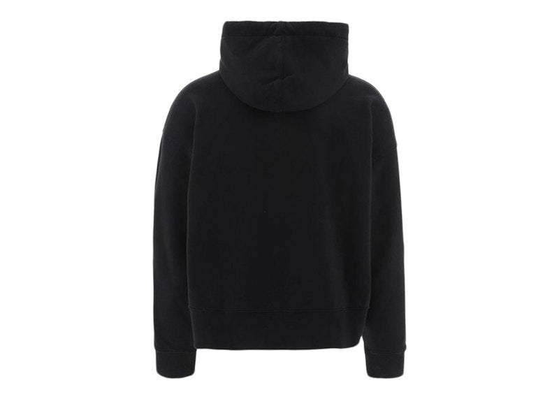 Palm Angels Star Sprayed Logo Popover Hoodie Black/Pink