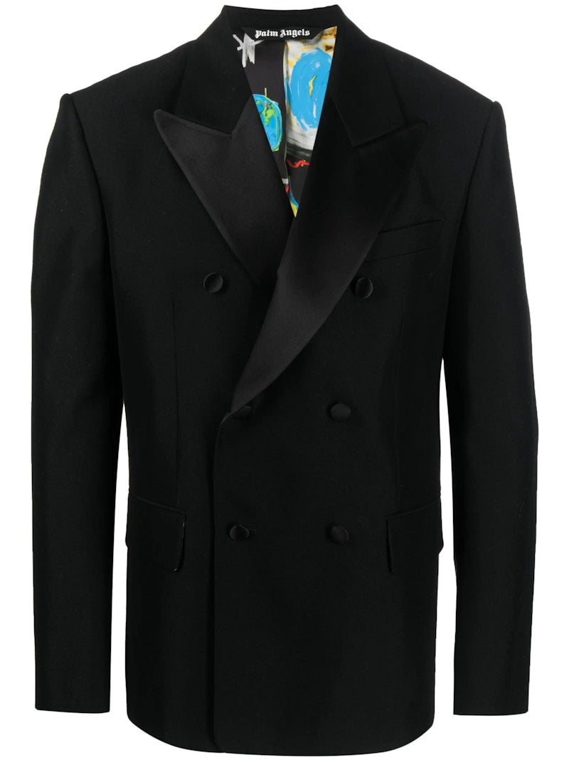 Palm Angels Starry Night Smoking Blazer Black