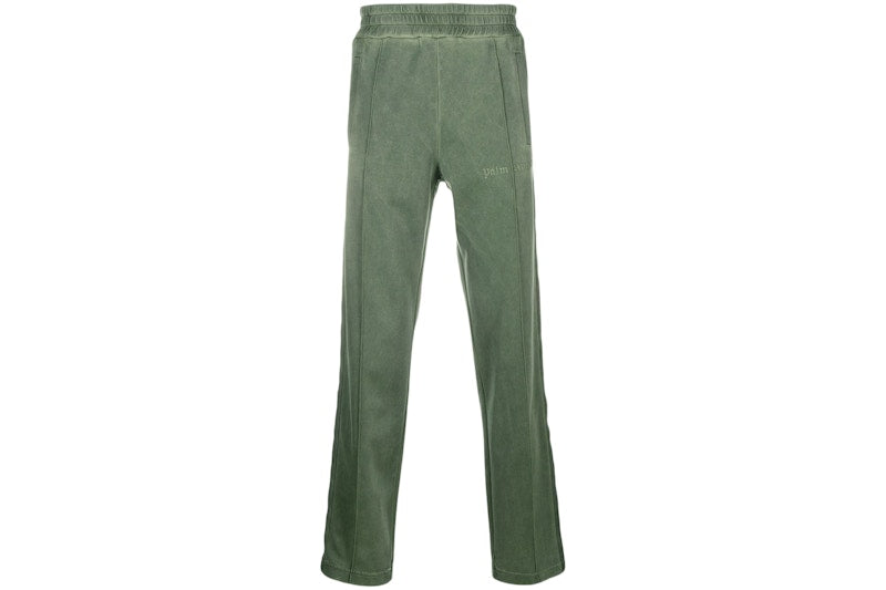 Palm Angels Straight Leg Side Stripe Track Pants Forest Green