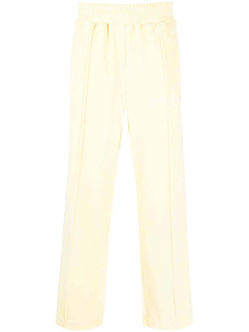Palm Angels Stripe-Detail Chenille Trackpants Yellow