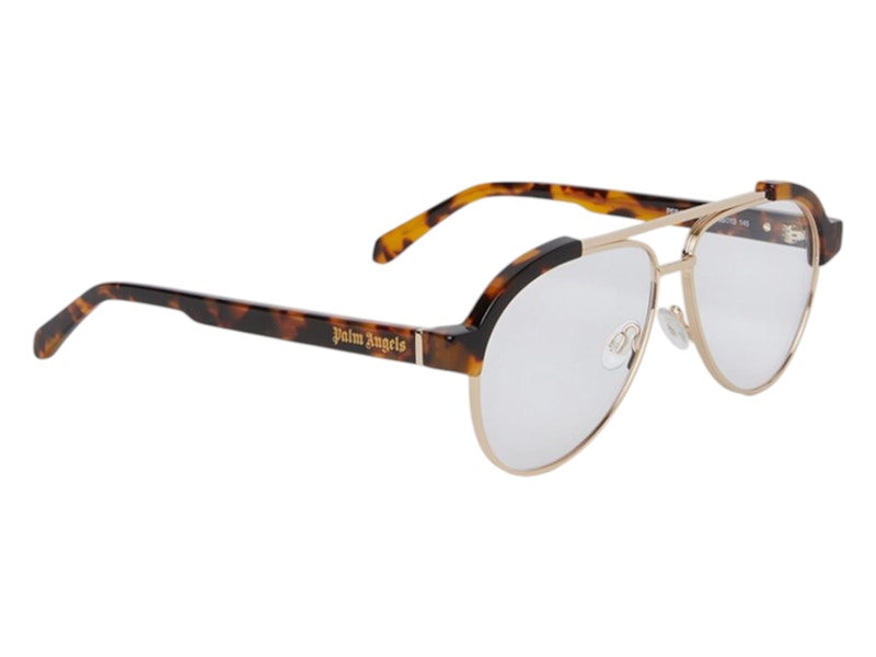 Palm Angels Style 18 Eyeglasses Havana Gold Clear Lens (PERJ018S25PLA0016000)