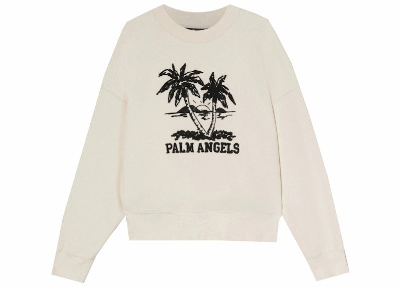 Palm Angels Sunset Palm Sweatshirt Off White/Black