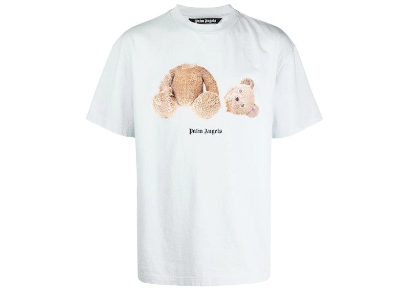 Palm Angels Teddy Bear Logo T-shirt Illusion Blue
