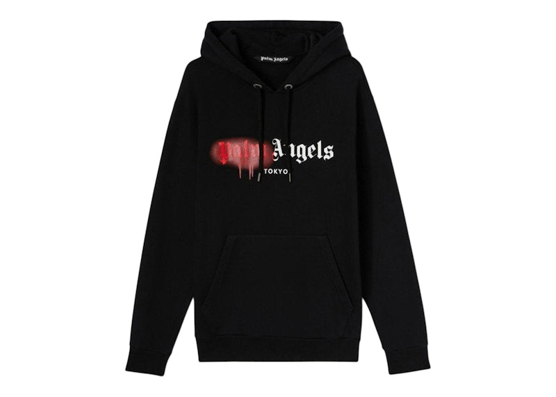 Palm Angels Tokyo Sprayed Hoodie Black/Red