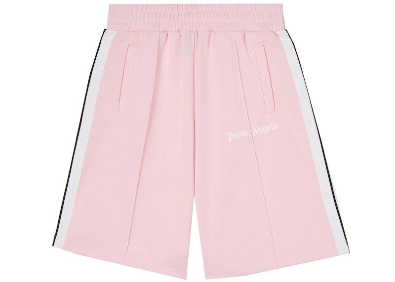 Palm Angels Track Shorts Almond Blossom/White