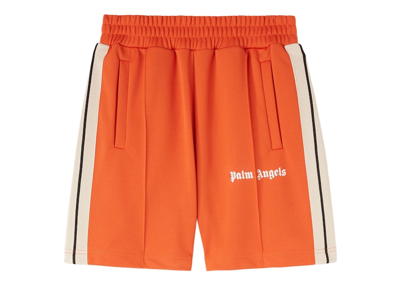 Palm Angels Track Shorts Brick Red/Off-White
