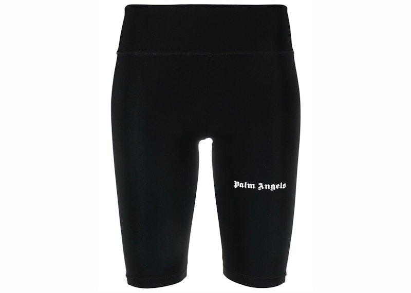 Palm Angels Training Track Cyclist Biking Shorts Black/White