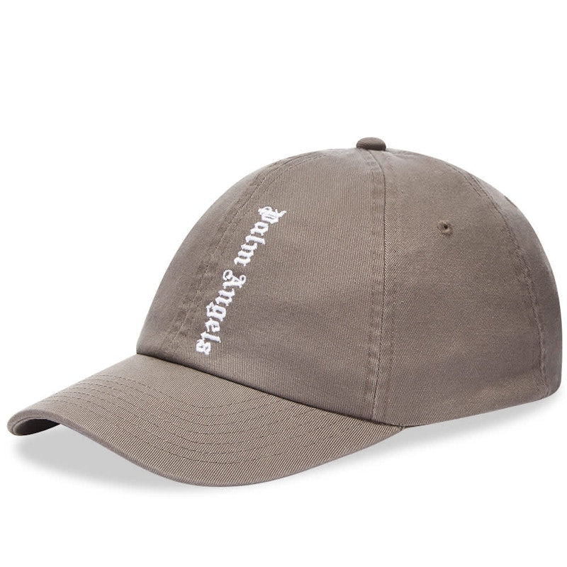 Palm Angels Verticle Logo Cap Military White