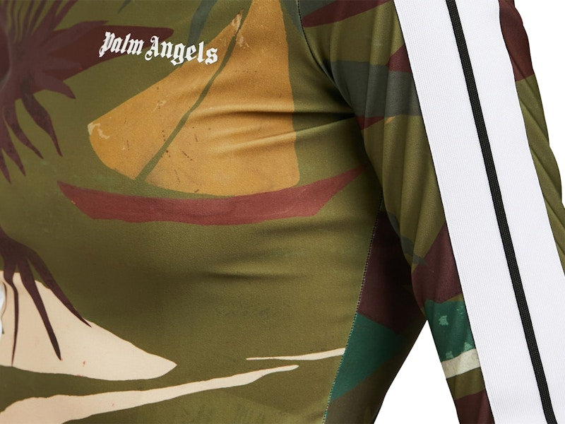 Palm Angels Womens Jungle Bodysuit Military Green