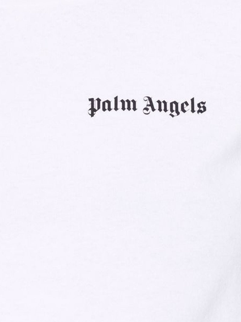 Palm Angels Womens Logo Fitted T-Shirt White/Black