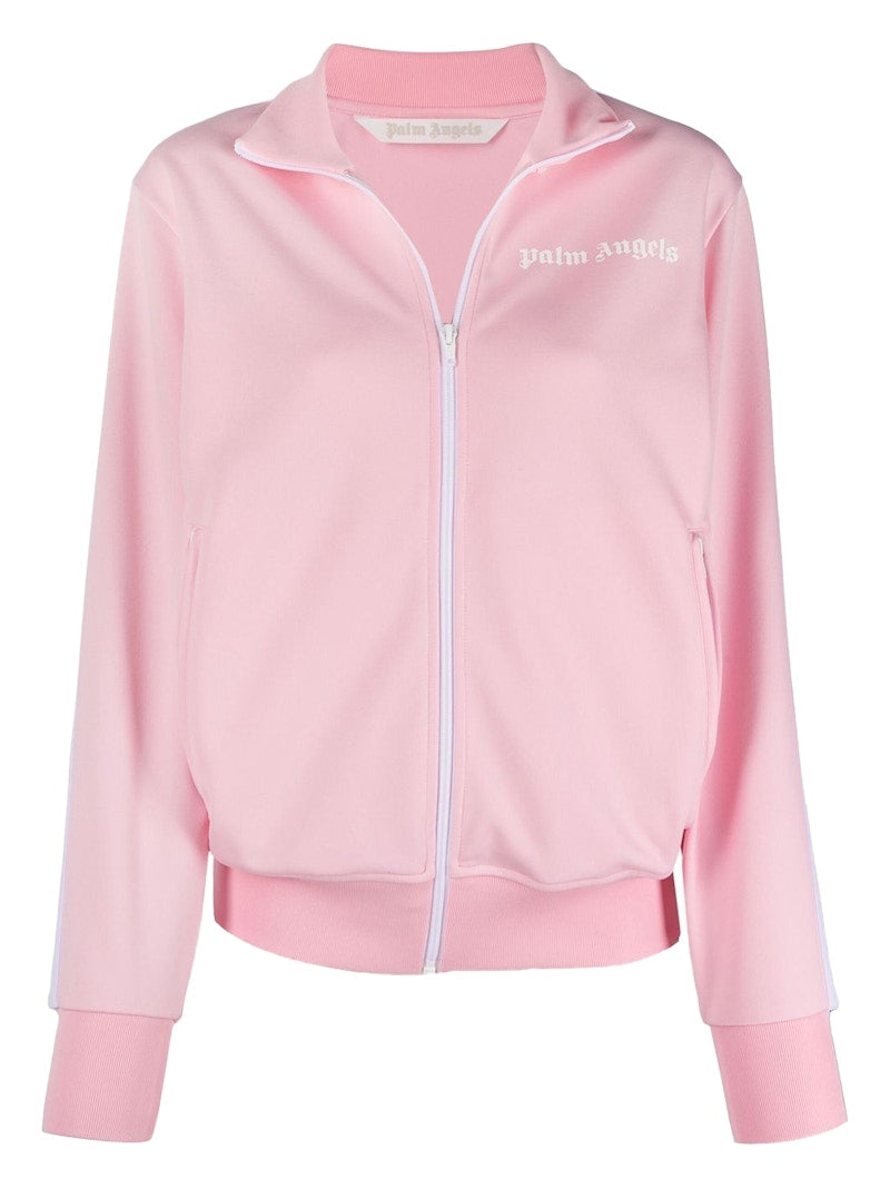 Palm Angels Womens Track Jacket Almond Blossom/White