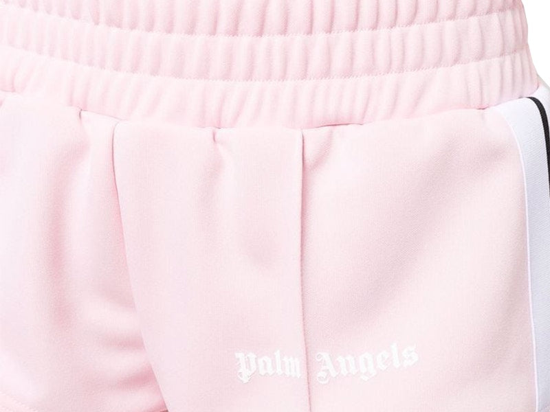 Palm Angels Womens Track Shorts Almond Blossom/White