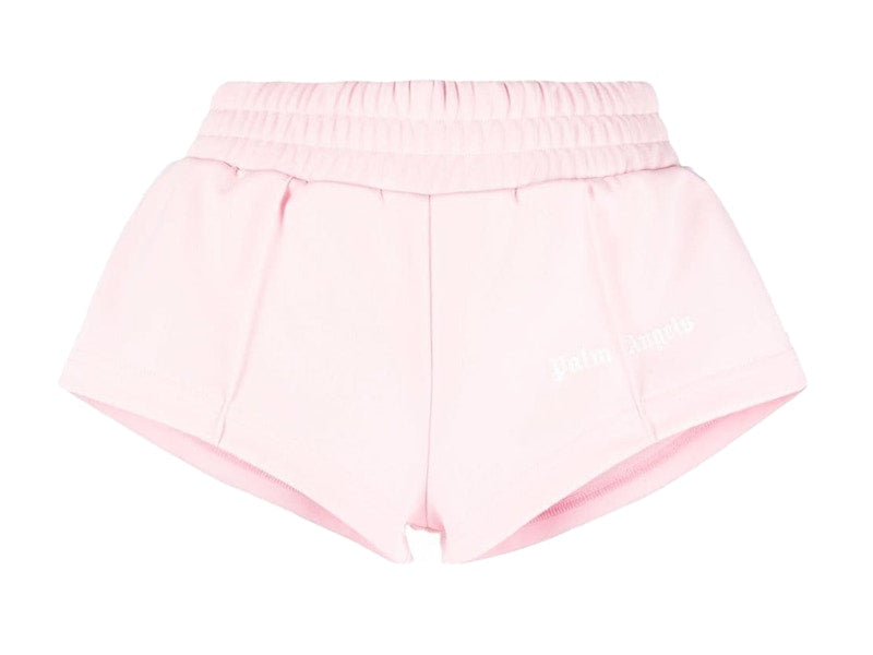 Palm Angels Womens Track Shorts Almond Blossom/White