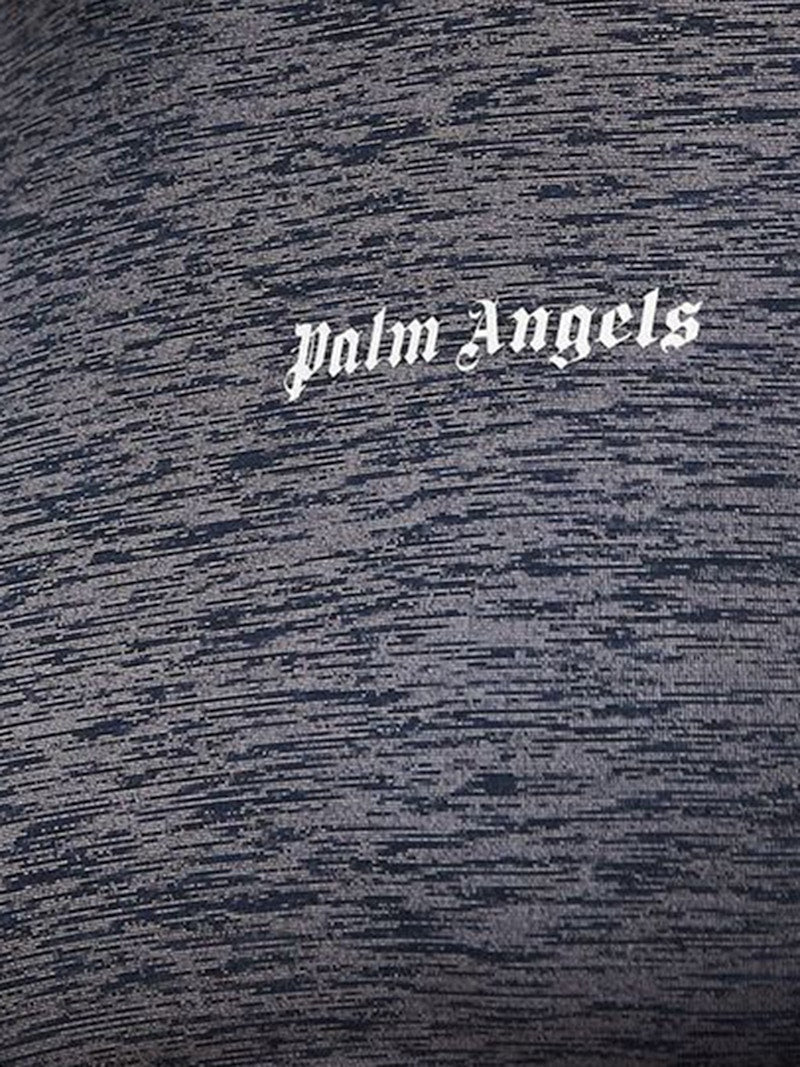 Palm Angels Womens Track Top Melange Grey/Black/White