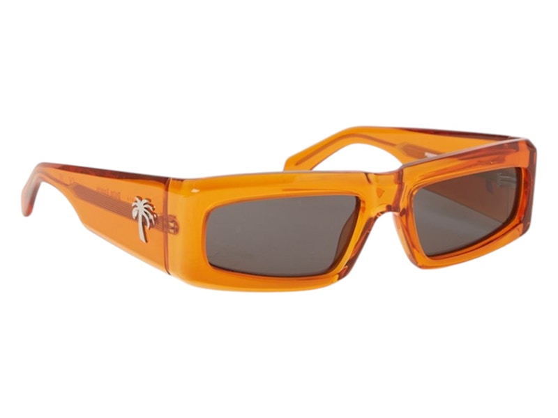 Palm Angels Yreka Sunglasses Orange Dark Grey Grey (PERI055S24PLA0012007)