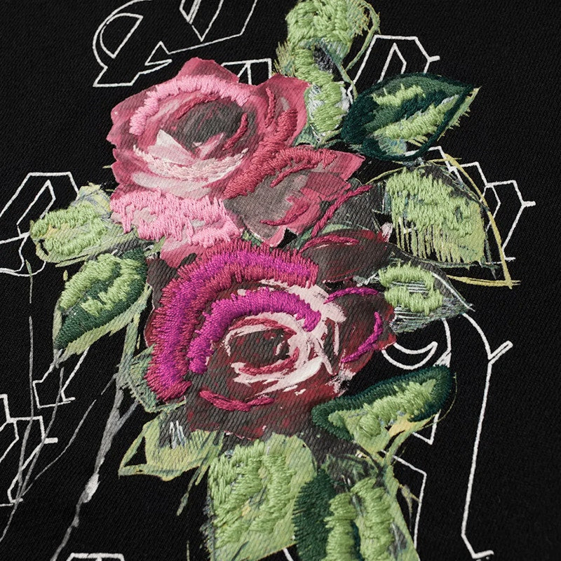 Palm Angels x END Big Rose Hoodie Black