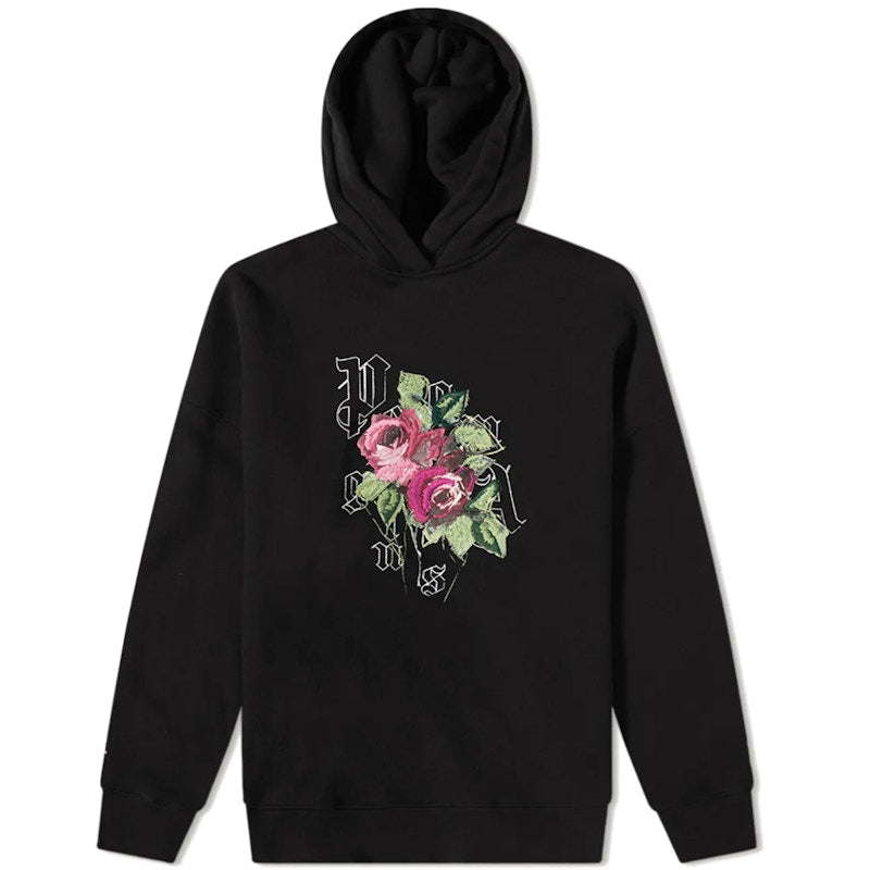 Palm Angels x END Big Rose Hoodie Black