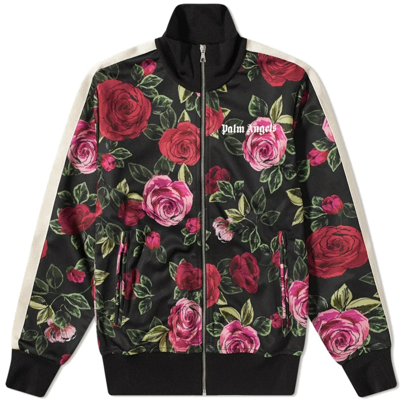 Palm Angels x END Rose Allover Track Jacket Black Red