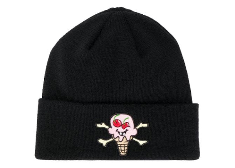 Palm Angels x Ice Cream Embroidered Patch Beanie Black