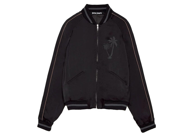 Palm Angels x Team Wang Palm Trees Bomber Jacket Black