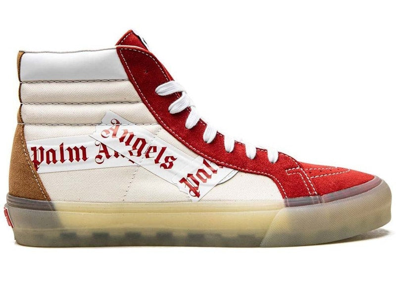 Palm Angels x Vans Sk8-Hi Reissue Sneakers White Red