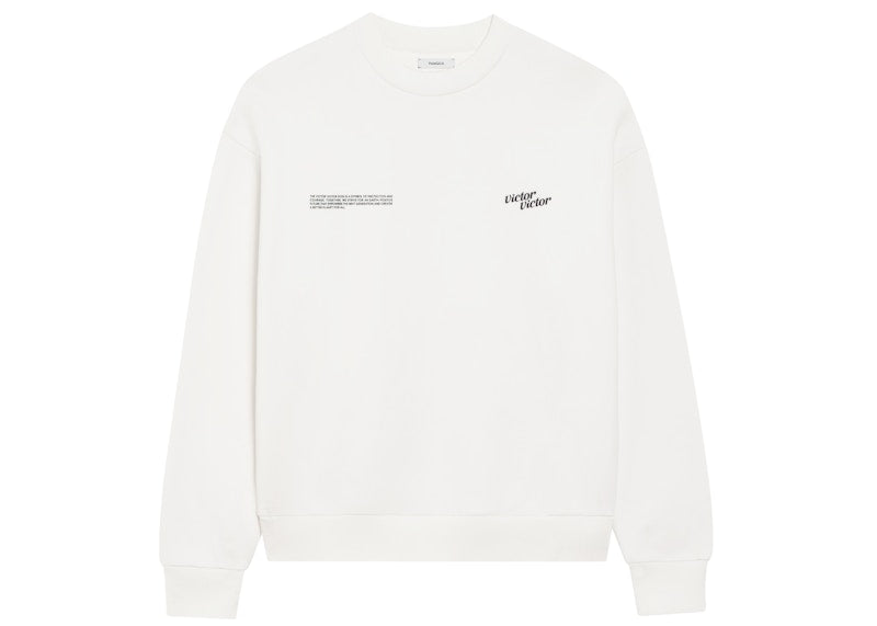 Pangaia x Victor Victor Sitting Dog Crewneck Sweatshirt Off White