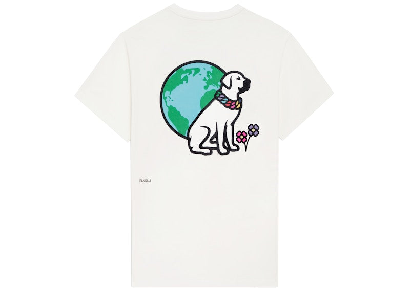 Pangaia x Victor Victor Sitting Dog T-Shirt Off White