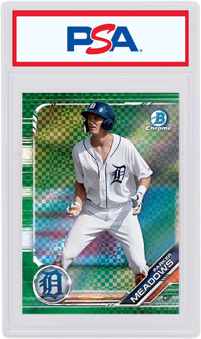 Parker Meadows 2019 Bowman Chrome X Green X-Fractor /31 BCP-175 (PSA or BGS Graded)