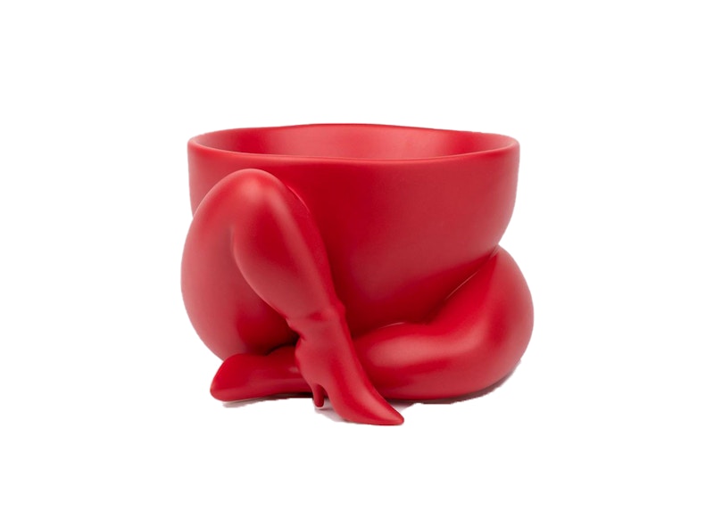 Parra A High Heeled Two Legged Planter Red