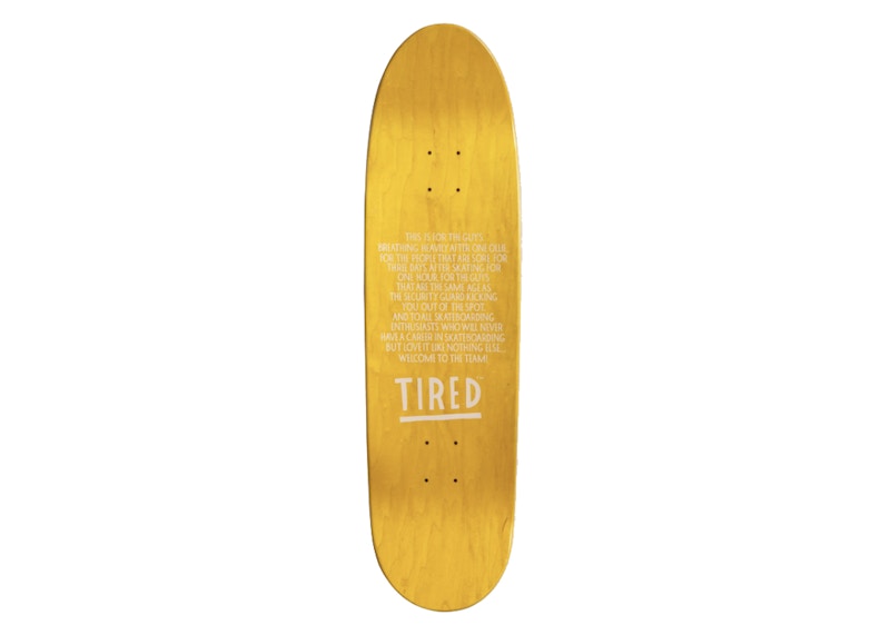 Parra Cat Call Tired - Deal 8.75 Skateboard Deck Yellow