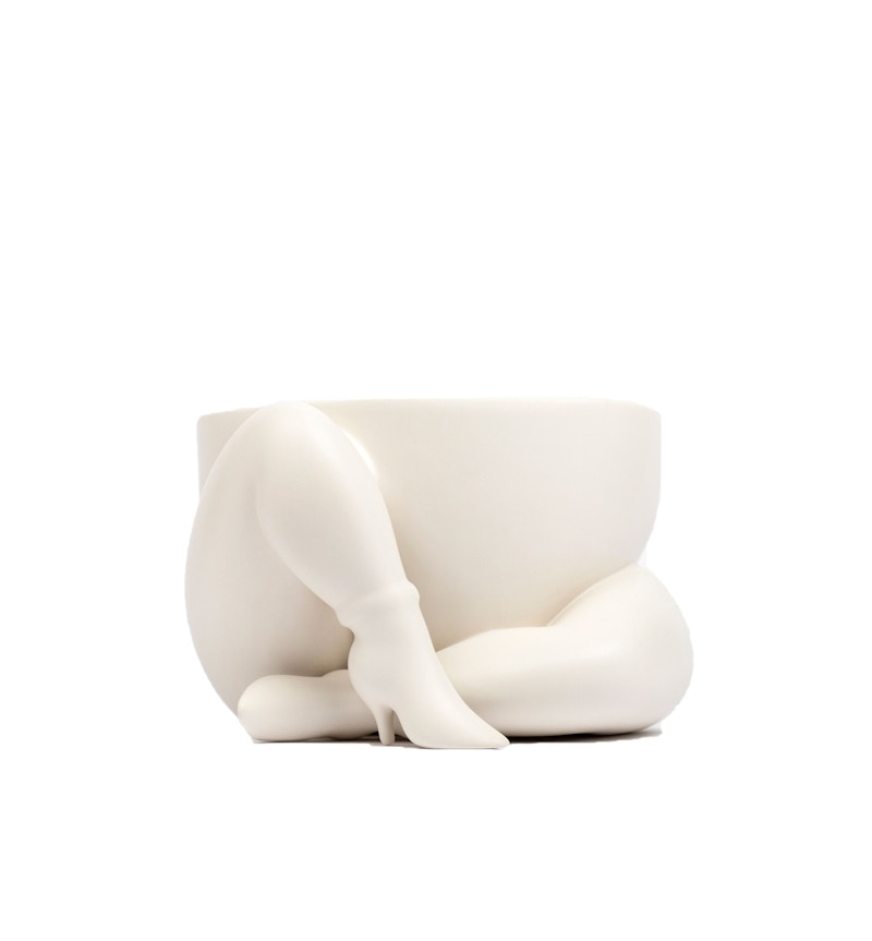 Parra x Case Studyo "A High Heeled Two Legged Planter" White