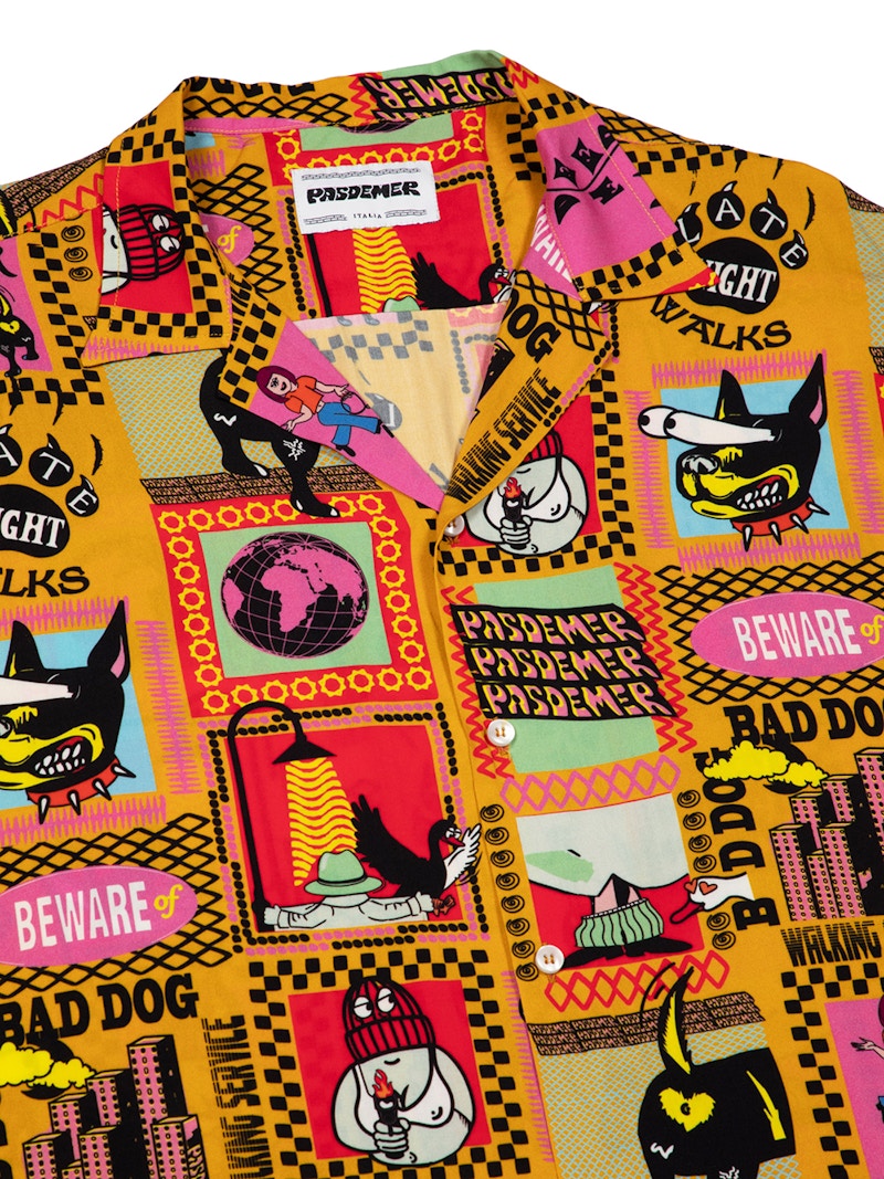 Pas de Mer Bad Dog Shirt (In-Store) Mustard yellow