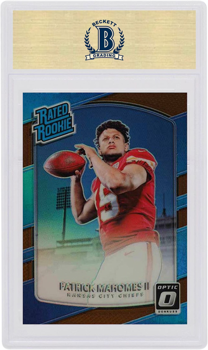 Patrick Mahomes 2017 Panini Donruss Optic Rookie Bronze #177 (PSA or BGS Graded)